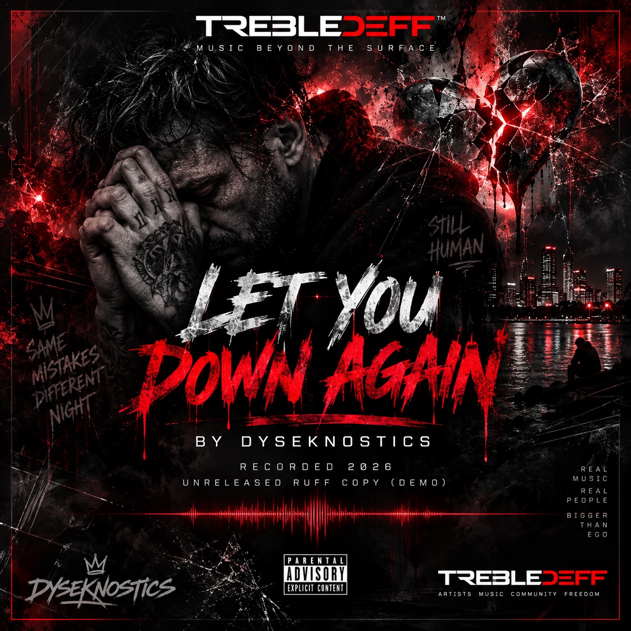 LET YOU DOWN AGAIN approved DYSEKNOSTICS cover artwork